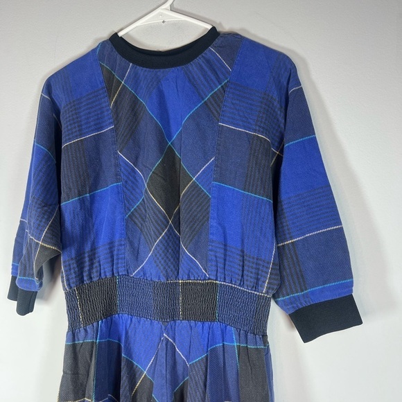Vintage Carol Anderson California Plaid Midi Maxi Dress Medium - Picture 2 of 8